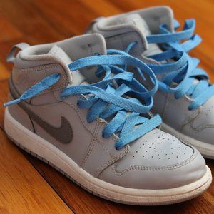 Jordan size 2 gray high tops